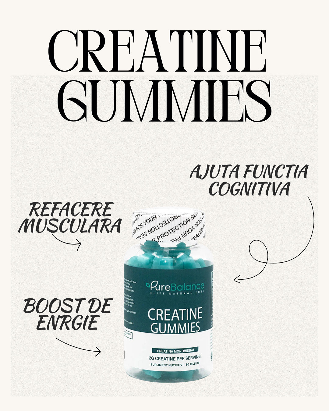 Creatina Jeleuri 2g (60 Jeleuri)