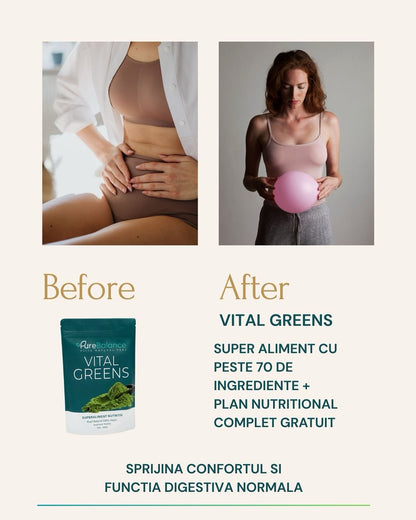 🌿 Vital Greens – Supliment Multivitamine și Minerale, Superaliment Verde (300g) pentru Energie & Imunitate | Pure Balance