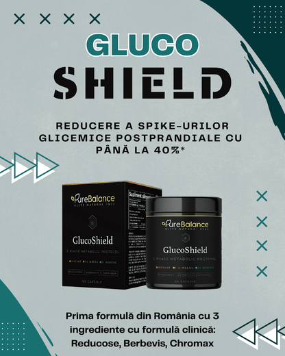 GlucoShield – Protocol Metabolic 3 Faze | Reducose® + Berbevis® + Chromax® | 60 Capsule (30 Zile) | Pure Balance - Pure Balance