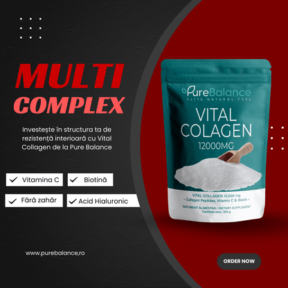 Protocolul CELL REVERSE | Sinergia Supremă NAD+ & Colagen 12000mg Premium - Pure Balance