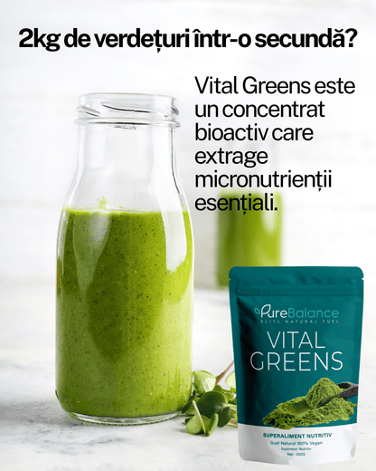 Protocolul Fundamental– Creatina Jeleuri & Magneziu pentru Energie, Imunitate & Performanță , Vital Greens| Pure Balance - Pure Balance