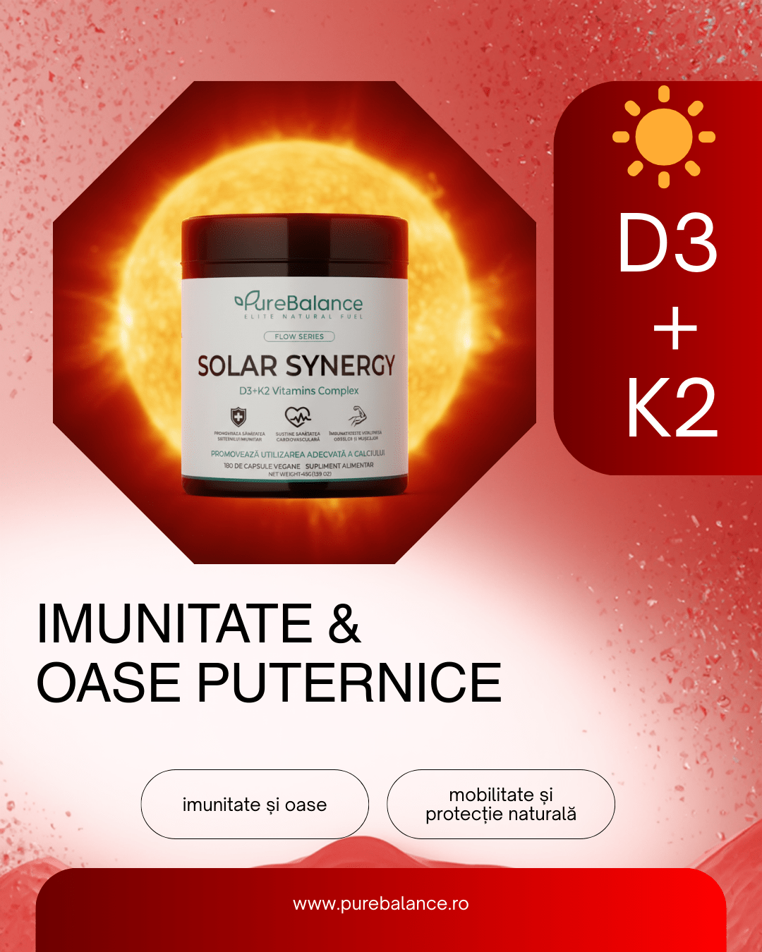 Protocolul BIO - PERFORMANCE | Creatină Jeleuri HCL, Magneziu Bisglicinat,Malat,Citrat 1800mg și D3+K2 – Sinergia Elite pentru Energie și Recuperare - Pure Balance