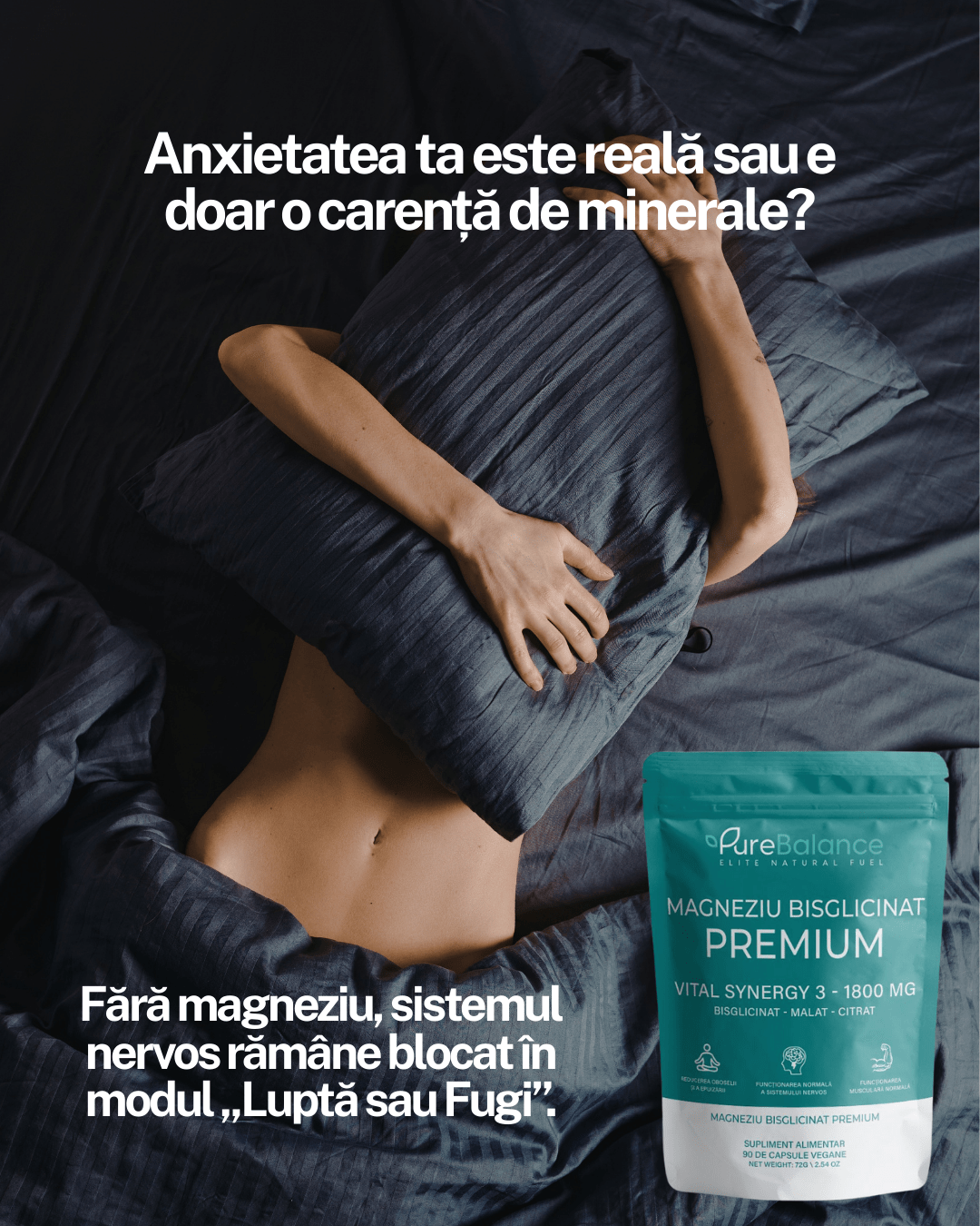 Protocolul VITAL - FORCE | Creatină Jeleuri, Magneziu Synergy 3 (1800mg) și Royal Jelly + Ginseng – Sinergia Adaptogenă pentru Energie, Focus și Reziliență - Pure Balance