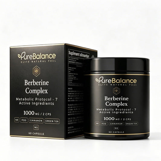 Berberina Complex 1000mg – Protocol Metabolic cu 7 Ingrediente Active | NR + PQQ + Scorțișoară + Ceai Verde | 60 Capsule (30 Zile) | Pure Balance - Pure Balance