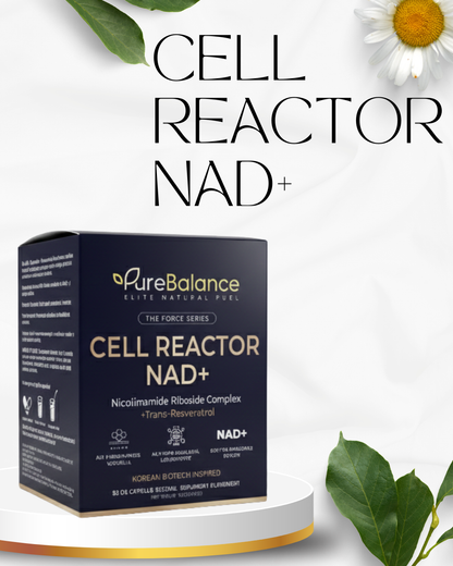 Cell Reactor NAD+ & Trans-Resveratrol | 80 capsule |⚡🧬 | Energie Celulară, Longevitate & Anti-Aging Avansat | FORGE SERIES | Pure Balance