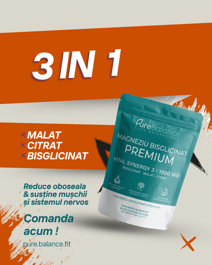 Protocolul VITAL - FORCE | Creatină Jeleuri, Magneziu Synergy 3 (1800mg) și Royal Jelly + Ginseng – Sinergia Adaptogenă pentru Energie, Focus și Reziliență - Pure Balance