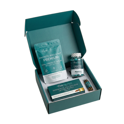 Protocolul VITAL-FORCE | Creatină Jeleuri, Magneziu Synergy 3 (1800mg) și Royal Jelly + Ginseng – Sinergia Adaptogenă pentru Energie, Focus și Reziliență