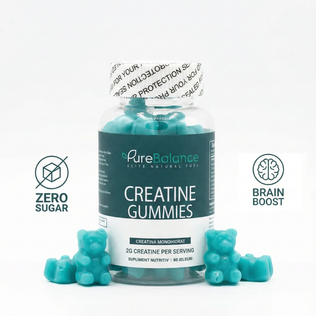 💥 Creatina HCL Jeleuri 2g (60 Jeleuri) – Forță Musculară, Energie Rapidă & Absorbție Superioară | Pure Balance